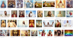 Obrázky Ježíše při vyhledání na Google